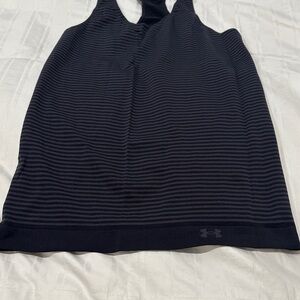 Under Armour Dark Blue with black Striped Racerback Performance Tank